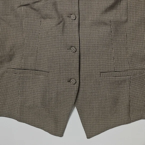 Abercrombie & Fitch Houndstooth Vest in Brown and Black - Picture 12 of 16